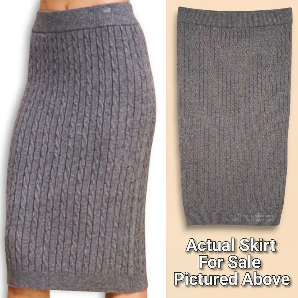 Heartloom Cable Knit Pencil Skirt Womens Medium